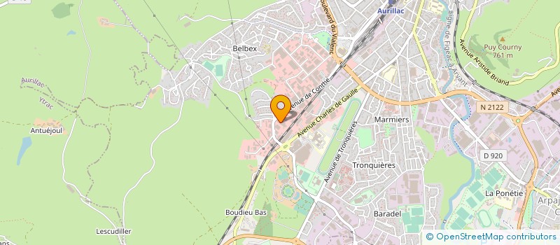 localisation de l'entreprise MONSIEUR MARCEL SOULIER à AURILLAC
