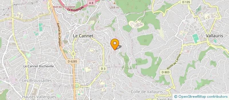 localisation de l'entreprise MONSIEUR MARCEL THELLIER à LE CANNET
