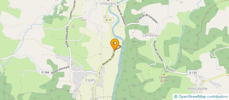 localisation de l'entreprise MONSIEUR MARCEL URRUTIA  ESPES-UNDUREIN