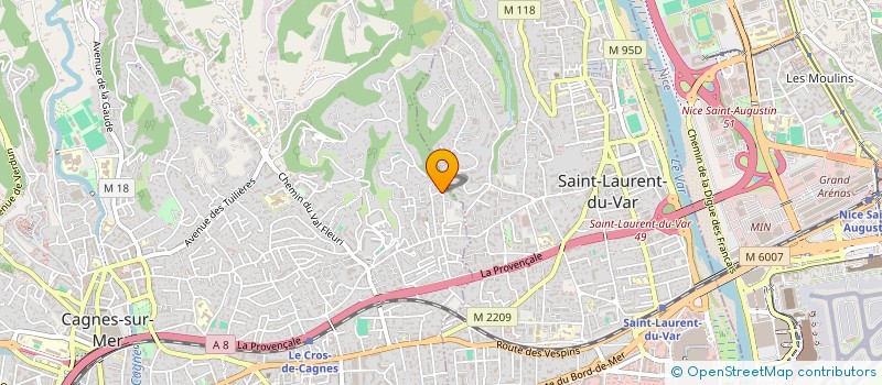 localisation de l'entreprise MONSIEUR MARCEL VAIANI DIT VALIANI  CAGNES-SUR-MER