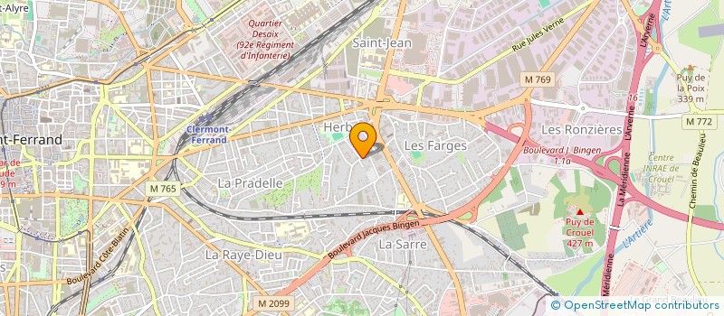 localisation de l'entreprise MONSIEUR MARCEL VEROT  CLERMONT-FERRAND