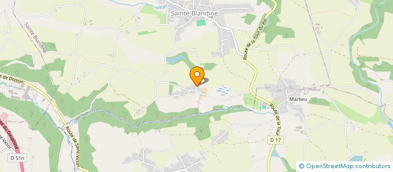 localisation de l'entreprise MONSIEUR MARCELIN LAZZAROTTO  SAINTE-BLANDINE