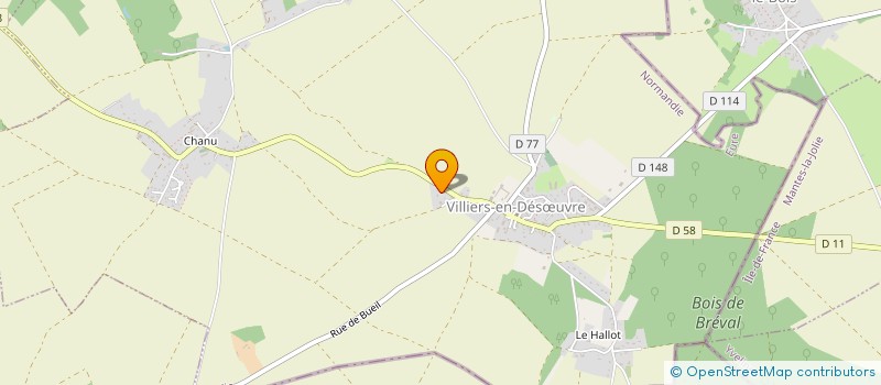 localisation de l'entreprise MONSIEUR MARCELLIN LOUIS  VILLIERS-EN-DESUVRE