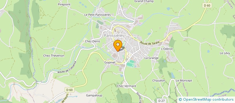 localisation de l'entreprise MONSIEUR MARCELLIN REY  PANISSIERES