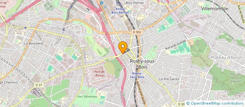 localisation de l'entreprise MONSIEUR MARCIO SILVA PINHO à ROSNY SOUS BOIS