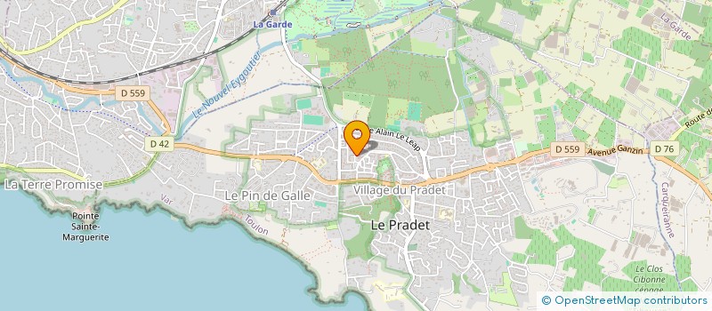 localisation de l'entreprise MONSIEUR MARCO DELEONI  LE PRADET