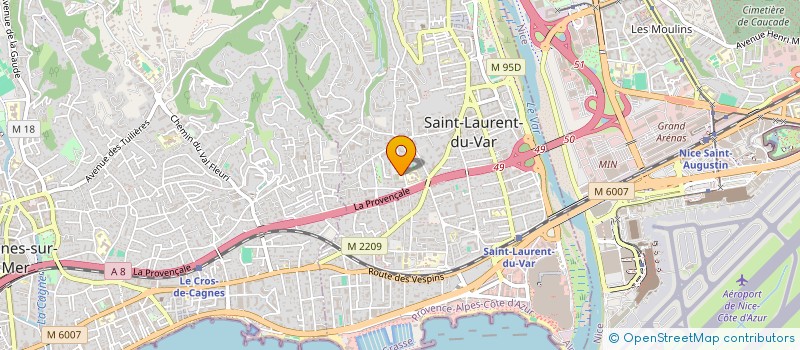 localisation de l'entreprise MONSIEUR MARCO IEZZI  SAINT-LAURENT-DU-VAR