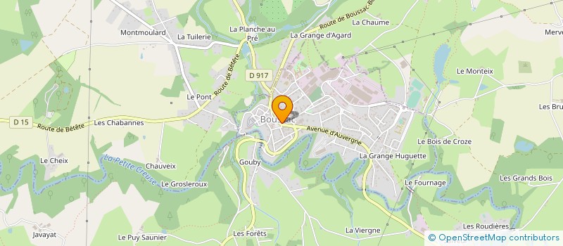 localisation de l'entreprise MONSIEUR MARIE BELLOT à BOUSSAC