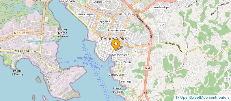 localisation de l'entreprise MONSIEUR MARIE-CLAIRE UGOLIN  POINTE-A-PITRE