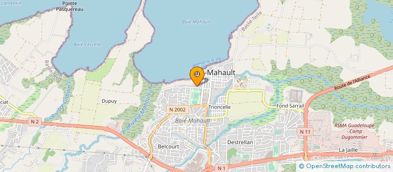 localisation de l'entreprise MONSIEUR MARIE-CLAUDE BERNADOTTE  BAIE-MAHAULT