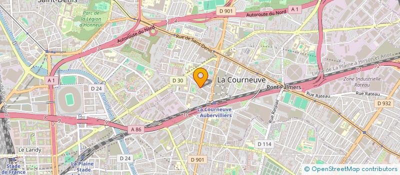 localisation de l'entreprise MONSIEUR MARIE JOSEPH AMOUZOU à LA COURNEUVE