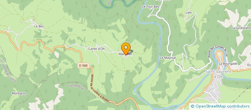 localisation de l'entreprise MONSIEUR MARIE-PIERRE DELMER  SAINT-LAURENT-D'OLT