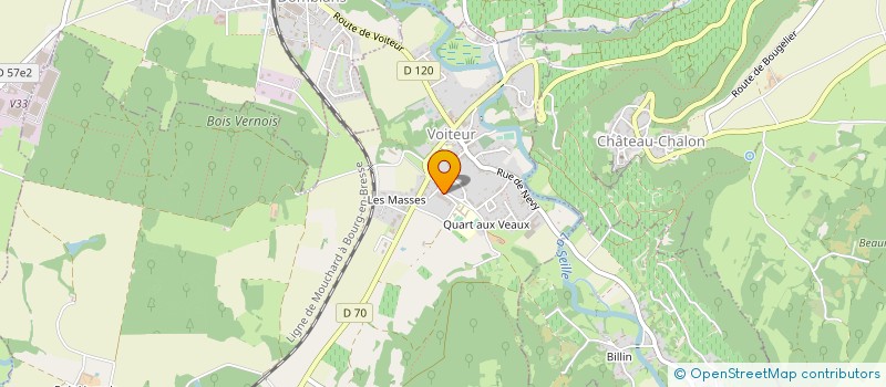 localisation de l'entreprise MONSIEUR MARIE-THERESE GRANDVAUX  VOITEUR