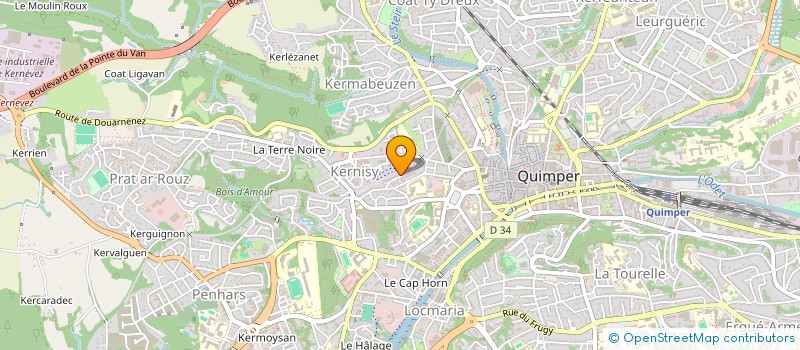 localisation de l'entreprise MONSIEUR MARIN NICOLAS  QUIMPER