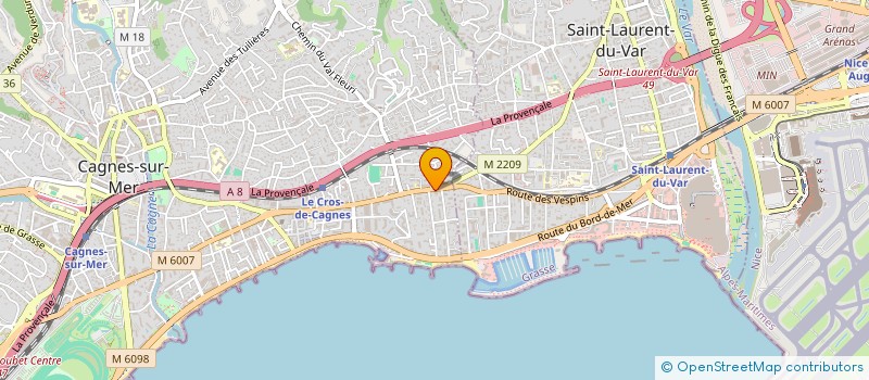 localisation de l'entreprise MONSIEUR MARINA WOJTKOWIAK à CAGNES-SUR-MER