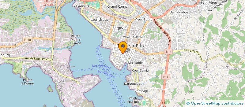 localisation de l'entreprise MONSIEUR MARINHO MERI  POINTE A PITRE