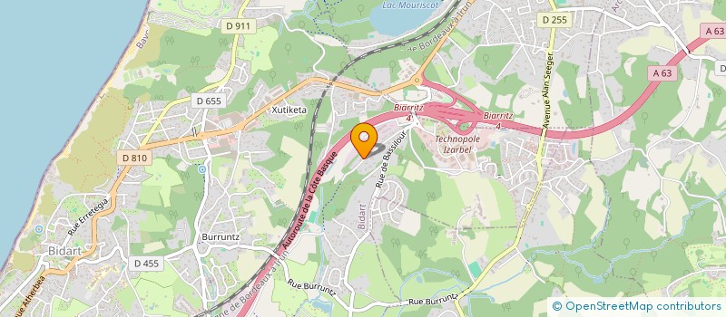 localisation de l'entreprise MONSIEUR MARIO AGUIRRE  BIDART