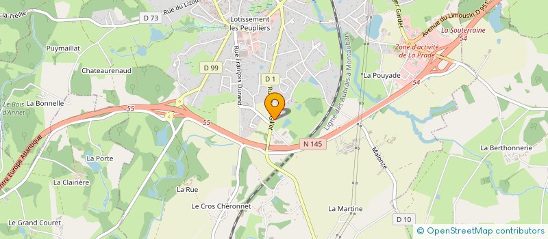 localisation de l'entreprise MONSIEUR MARIO CABALLE-FARRIOL  LA SOUTERRAINE