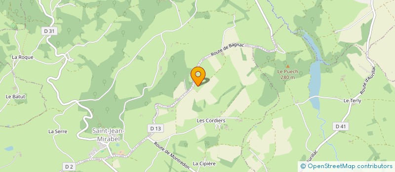 localisation de l'entreprise MONSIEUR MARIO LAGRENEE  BAGNAC-SUR-CELE