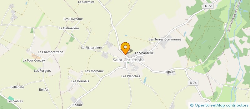localisation de l'entreprise MONSIEUR MARION FILLAULT à SAINT-CHRISTOPHE