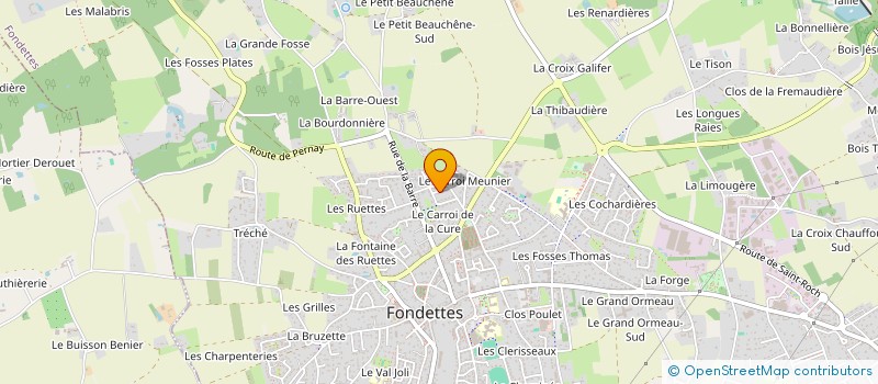 localisation de l'entreprise MONSIEUR MARIUS BARDET  FONDETTES