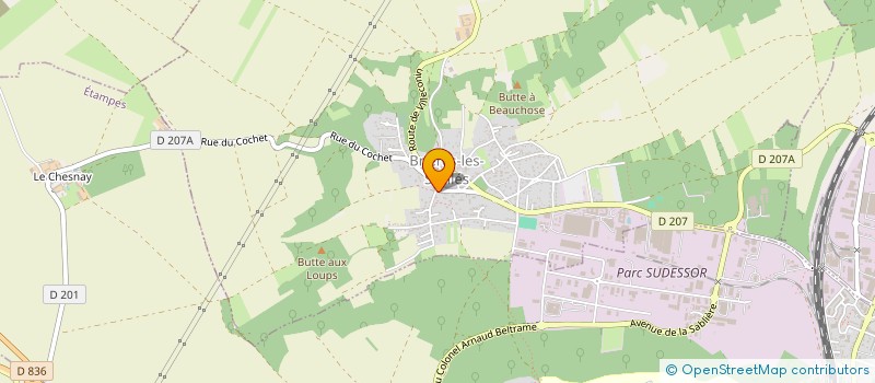 localisation de l'entreprise MONSIEUR MARIUS BARET  BRIERES-LES-SCELLES