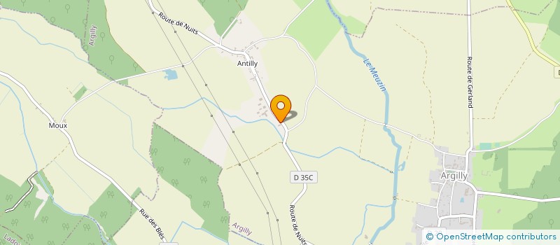 localisation de l'entreprise MONSIEUR MARIUS CREUZE  ARGILLY