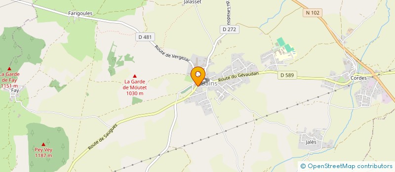 localisation de l'entreprise MONSIEUR MARIUS DUPUY à BAINS