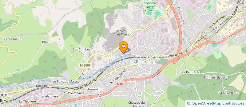 localisation de l'entreprise MONSIEUR MARIUS GRANJON  LA RICAMARIE