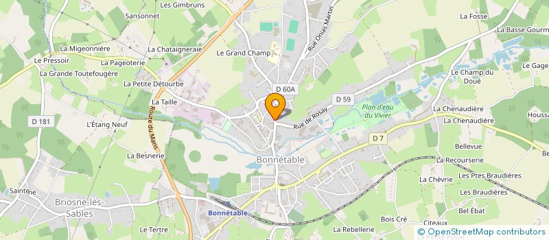 localisation de l'entreprise MONSIEUR MARIUS LELIEVRE  BONNETABLE