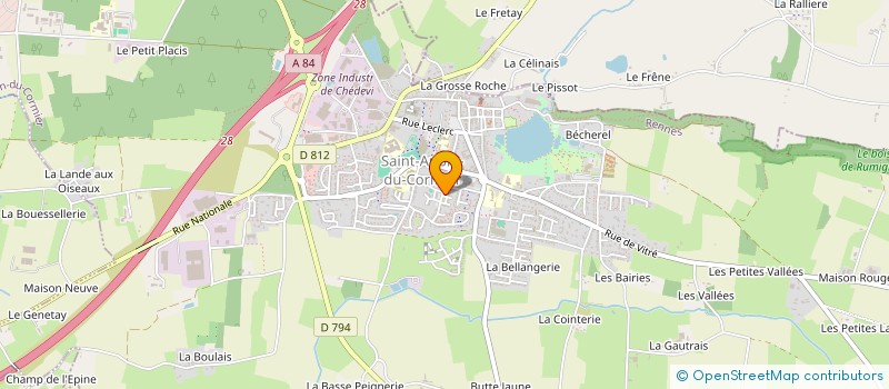 localisation de l'entreprise MONSIEUR MARIUS LEMANIER  SAINT-AUBIN-DU-CORMIER