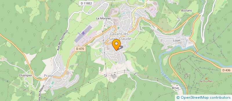 localisation de l'entreprise MONSIEUR MARIUS MARION à LAVANS-LES-SAINT-CLAUDE