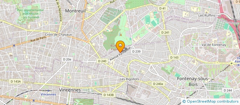 localisation de l'entreprise MONSIEUR MARIUS PETIT à FONTENAY SOUS BOIS