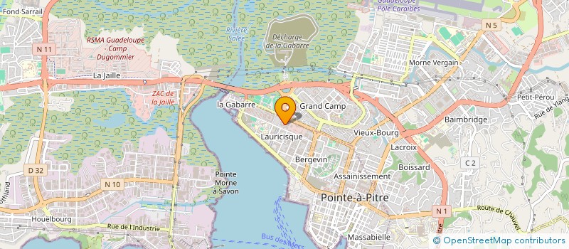 localisation de l'entreprise MONSIEUR MARIUS WARNER  POINTE-A-PITRE