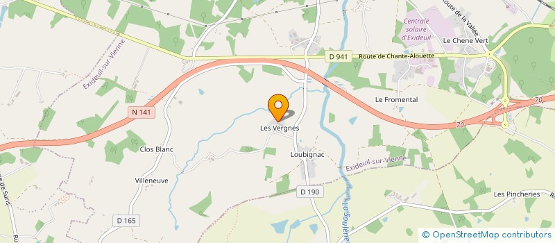 localisation de l'entreprise MONSIEUR MARK BELLOWS  EXIDEUIL-SUR-VIENNE