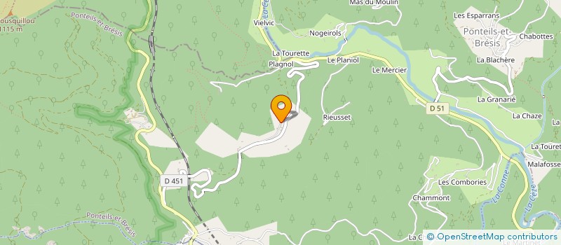 localisation de l'entreprise MONSIEUR MARK MERLE  PONTEILS-ET-BRESIS