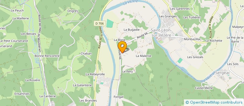 localisation de l'entreprise MONSIEUR MARK REED  SAINT-LEON-SUR-VEZERE