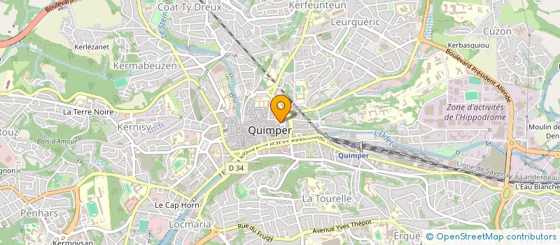 localisation de l'entreprise MONSIEUR MARLO MICHELET à QUIMPER