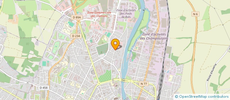 localisation de l'entreprise MONSIEUR MARLON ROMAIN  AUXERRE