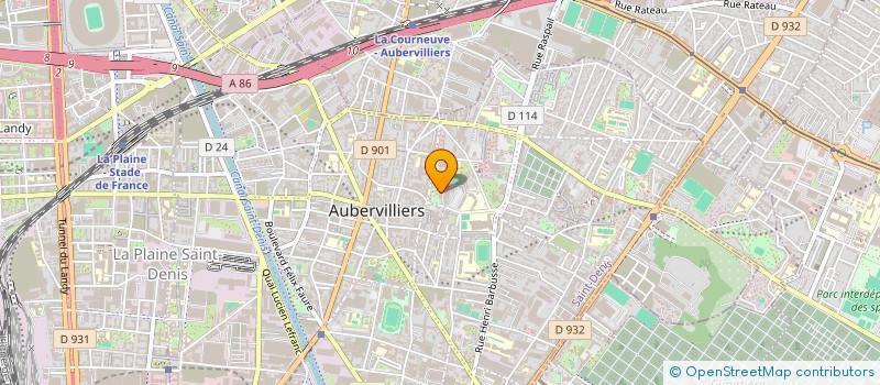 localisation de l'entreprise MONSIEUR MARTIAL BENGHAFOUR  AUBERVILLIERS