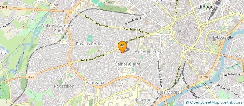 localisation de l'entreprise MONSIEUR MARTIAL BOUCHAUD  LIMOGES