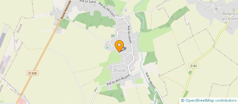 localisation de l'entreprise MONSIEUR MARTIAL BOUGLEUX  DRUCAT