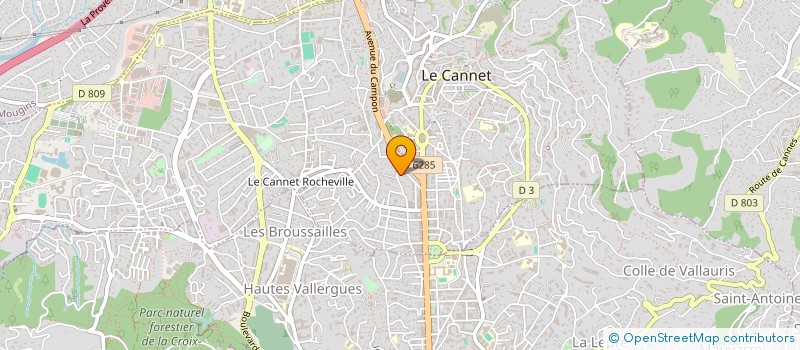 localisation de l'entreprise MONSIEUR MARTIAL BOUILLIN à LE CANNET