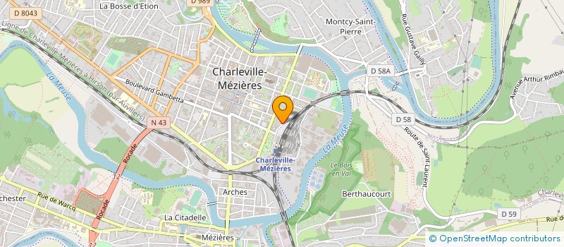 localisation de l'entreprise MONSIEUR MARTIAL BOURNIER  CHARLEVILLE-MEZIERES