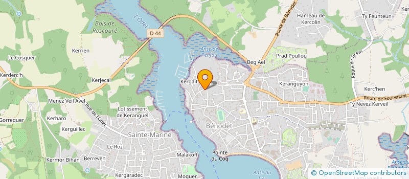 localisation de l'entreprise MONSIEUR MARTIAL BRIANT  BENODET