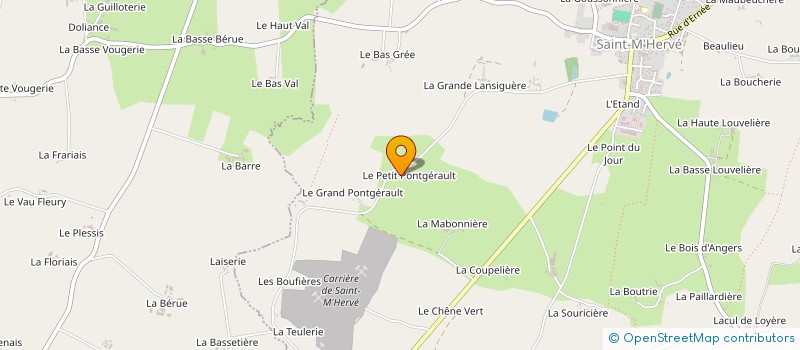 localisation de l'entreprise MONSIEUR MARTIAL BRIANTAIS  SAINT-M'HERVE