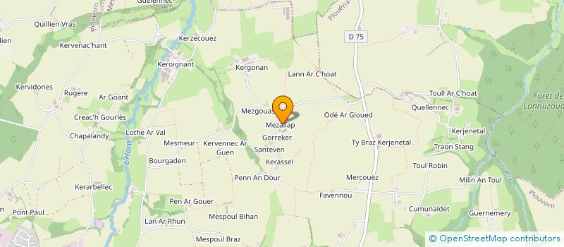 localisation de l'entreprise MONSIEUR MARTIAL CADIOU  PLOUVORN