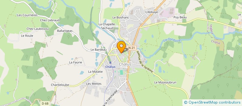 localisation de l'entreprise MONSIEUR MARTIAL CARDE à CHALUS