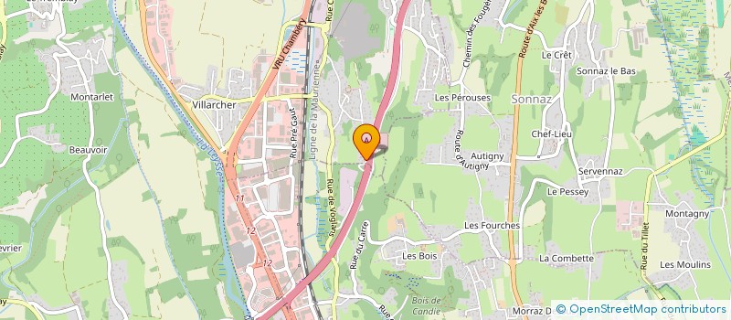 localisation de l'entreprise MONSIEUR MARTIAL CHAMPVERT  VOGLANS