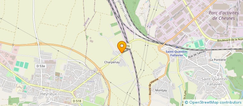 localisation de l'entreprise MONSIEUR MARTIAL CHEVALIER  SAINT-QUENTIN-FALLAVIER